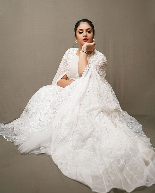 Staggering Looks Of Sreemukhi In White